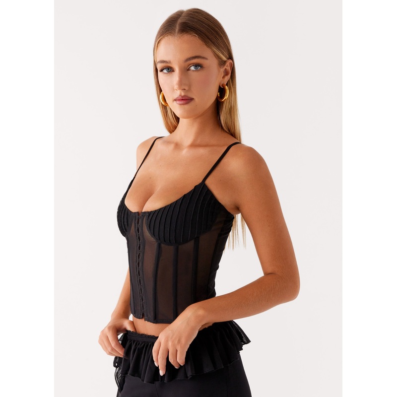 Fergie Corset Top – Black