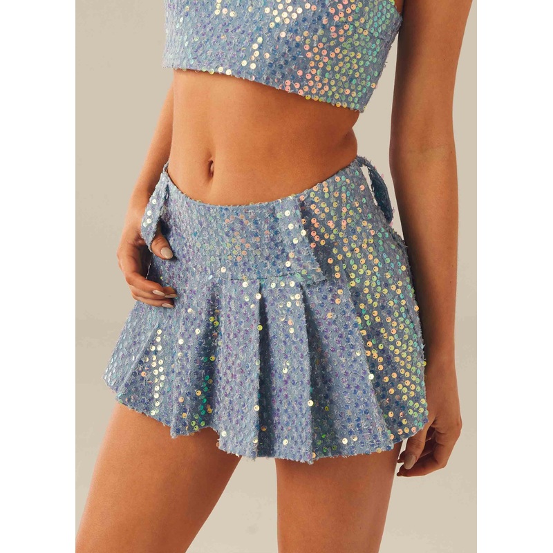 Fly Girl Mini Skirt – Sequin Denim