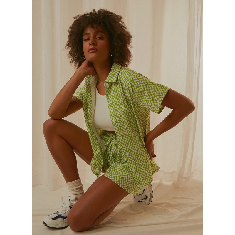 Seventies Groove Shirt – Lime Warp Check