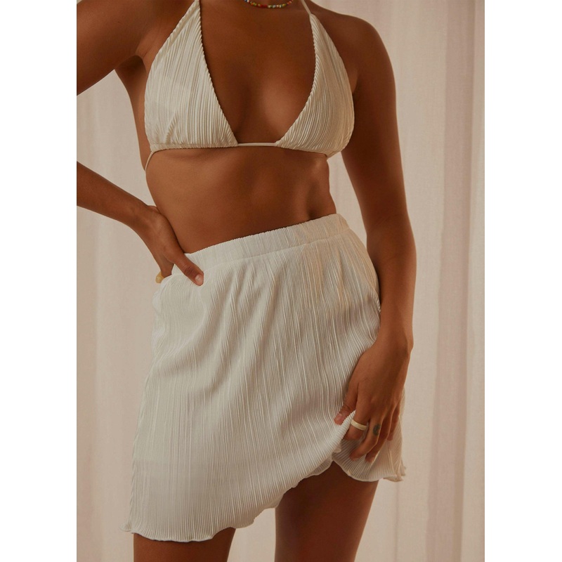 Waves of Light Mini Skirt – Ivory