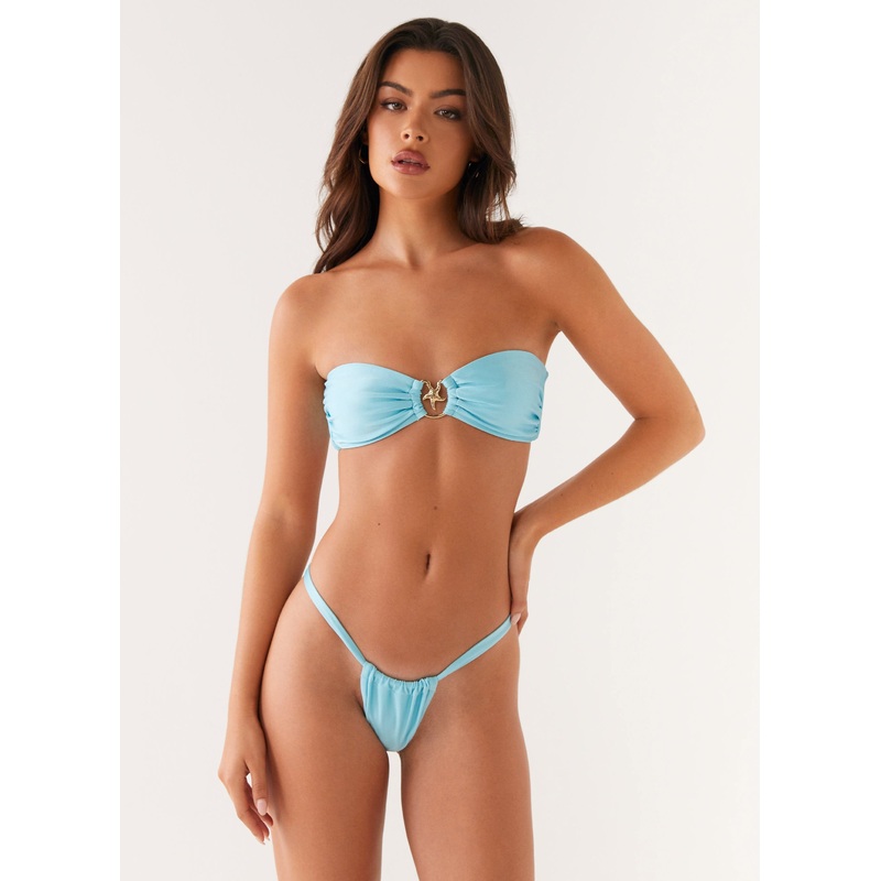 Airlie Scrunch Bikini Bottoms – Turquoise