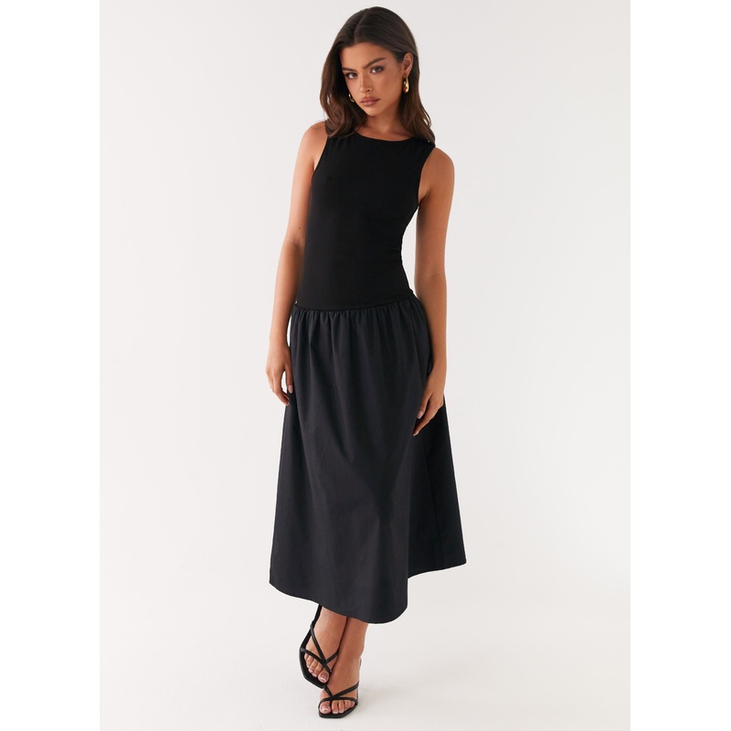Duchess Midi Dress – Black