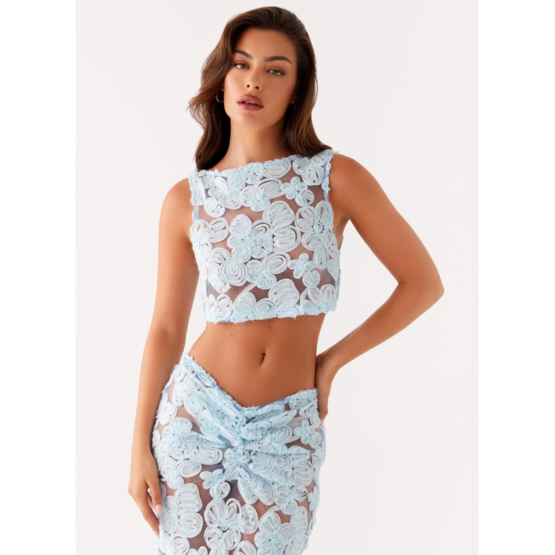 Fiorella Floret Top – Blue