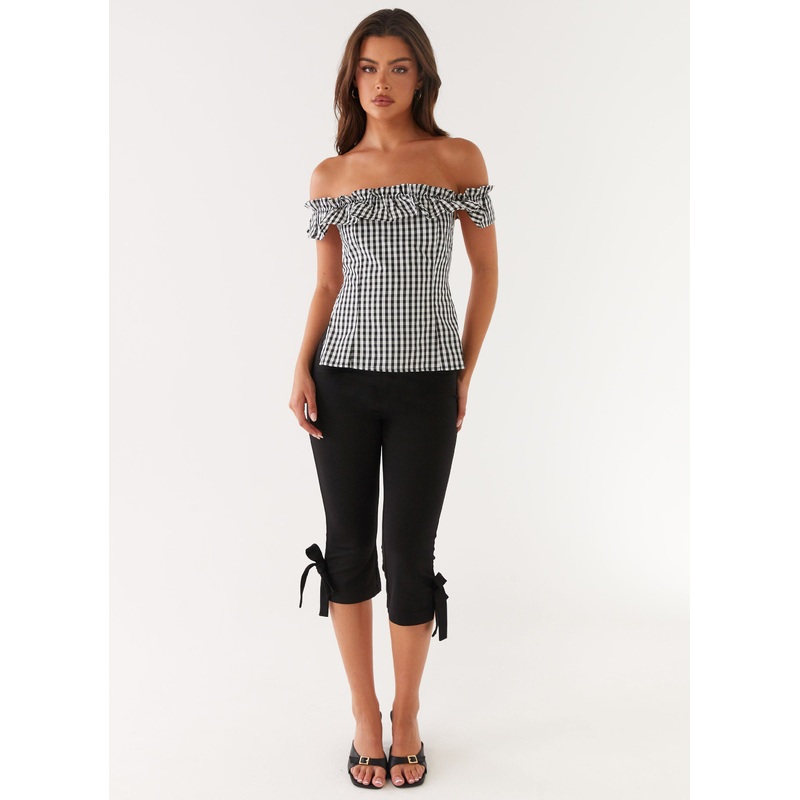 Gwyneth Top – Black Gingham
