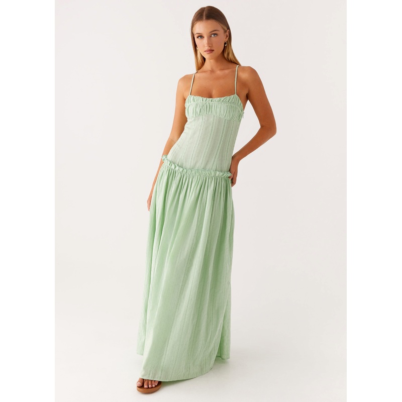 Jacinda Drop Waist Maxi Dress – Sage