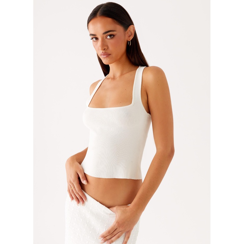 Johanna Knit Top – White