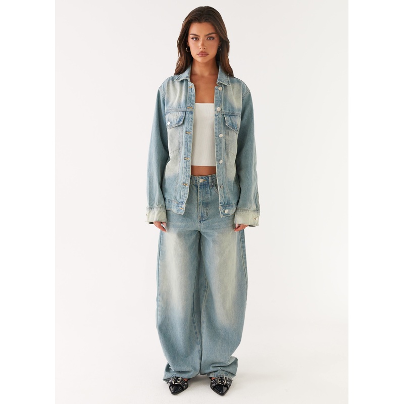 Maxwell Denim Jacket – Washed Blue
