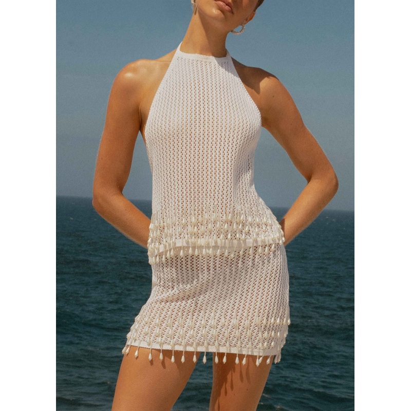 Scorpio Crochet Mini Skirt – Ivory
