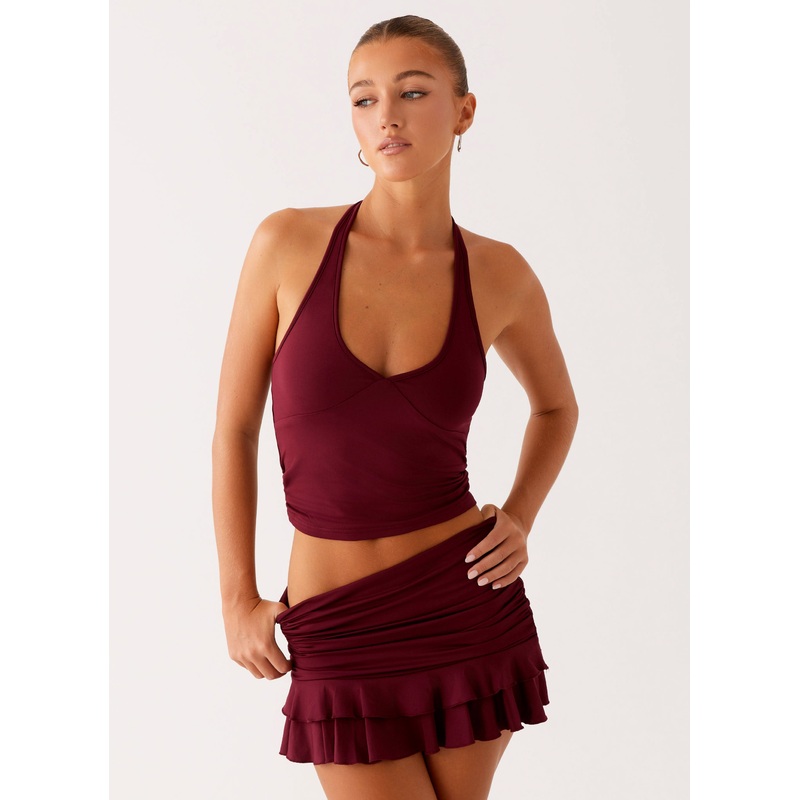 Bernie Halter Top – Raspberry Wine