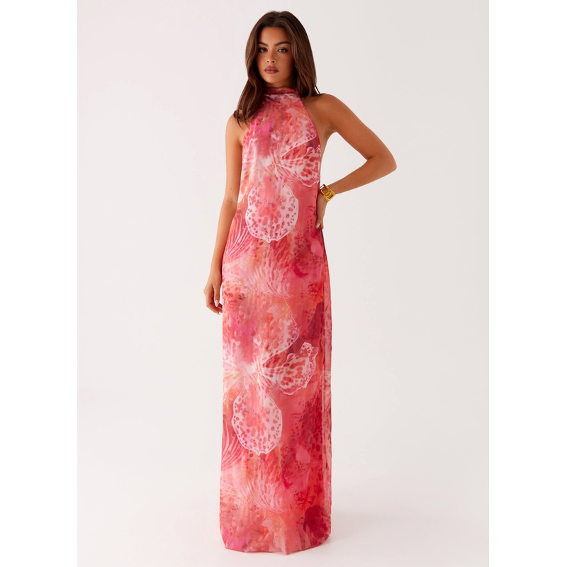 California Maxi Dress – Flamingo Fling