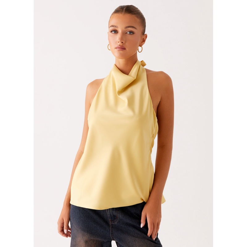 Carsen Halter Top – Yellow