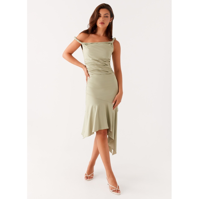 Huntah Midi Dress – Sage