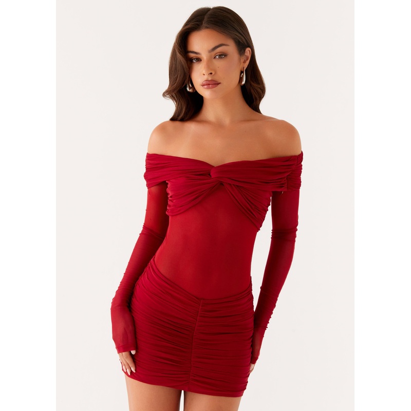 Jules Mini Dress – Raspberry