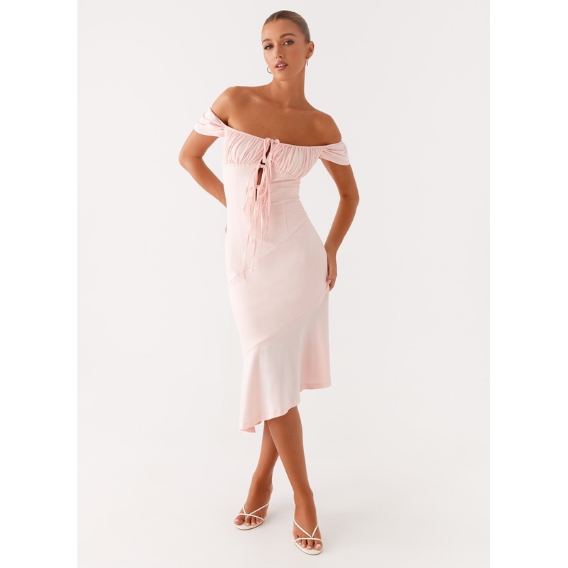Katherine Midi Dress – Pink