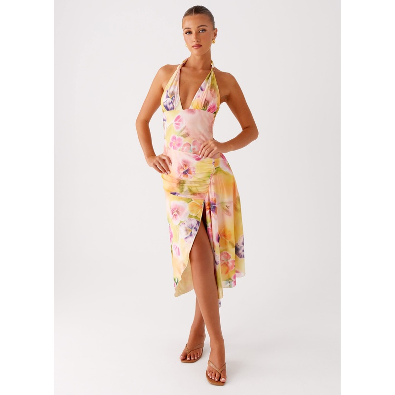 Kayce Midi Dress – Sunburst Floral