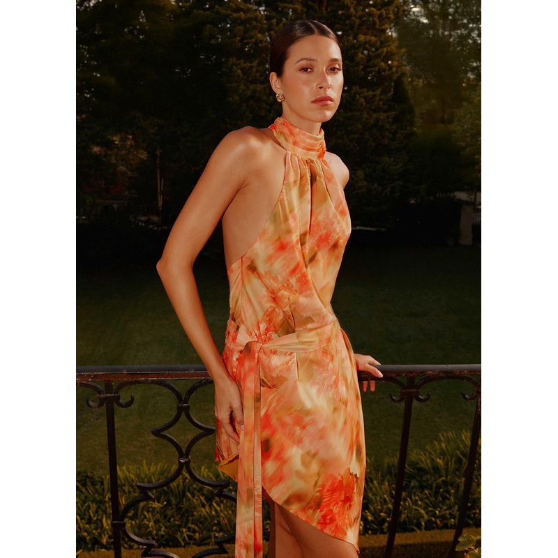 Lou Midi Dress – Sunset Floral