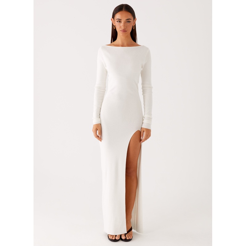 Amalfi Knit Maxi Dress – White