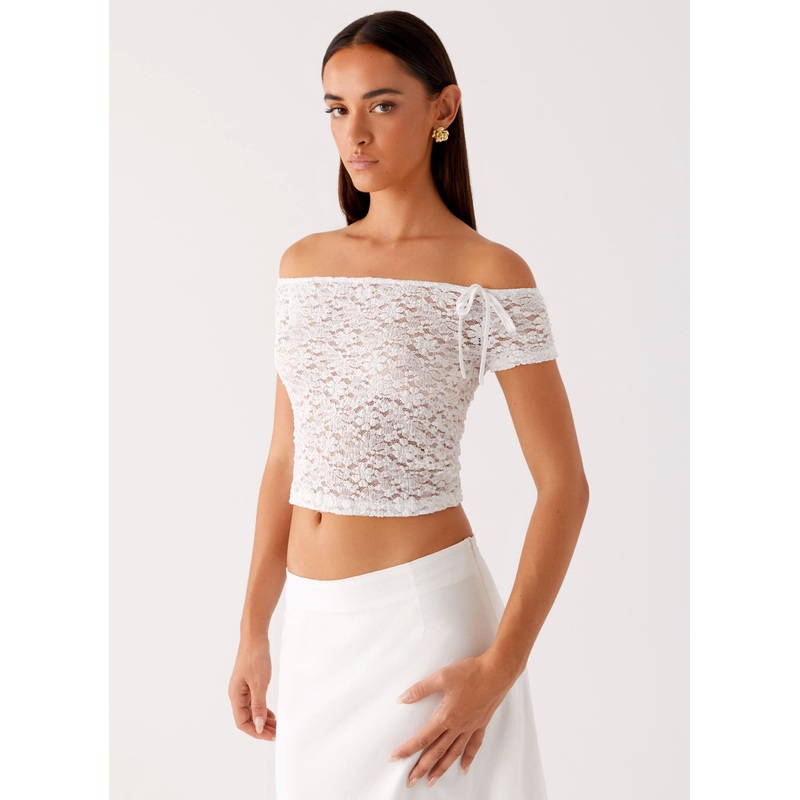 Billie Lace Top – Ivory