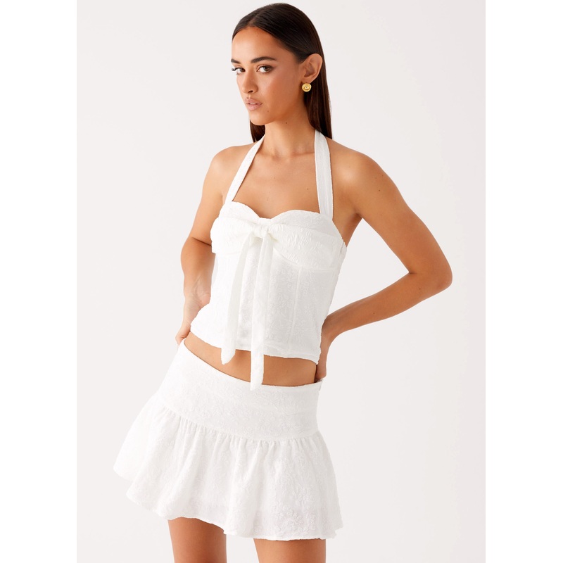 Brissy Halterneck Top – White