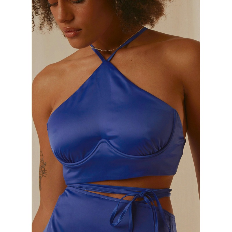 Driving Force Crop Top – Cobalt