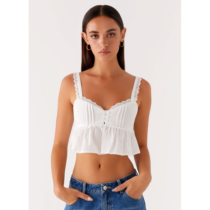Elliana Cami Top – White