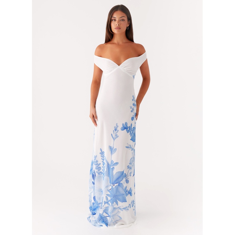 Krissa Maxi Dress – Blue Floral