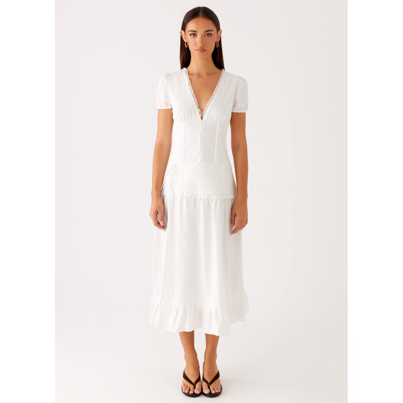 London Midi Dress – White