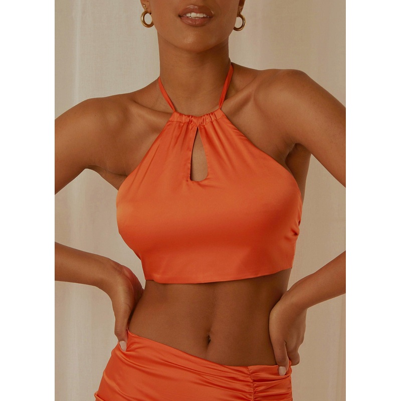 Summer Evenings Halter Top – Orange