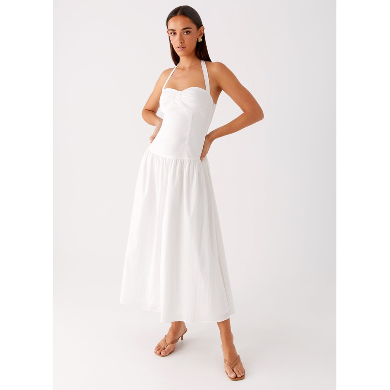Vento Midi Dress – White