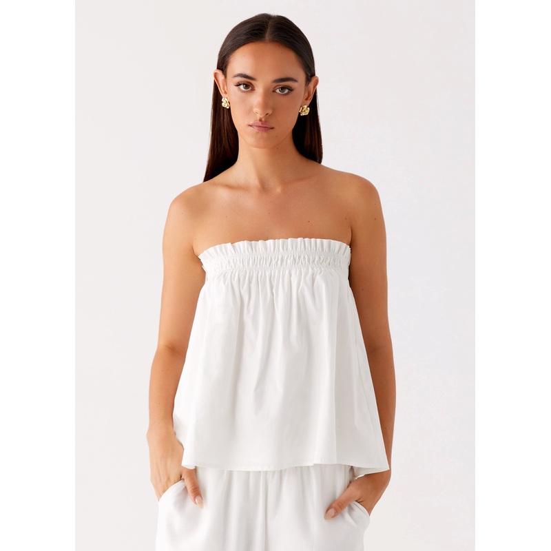 Wynter Babydoll Top – White