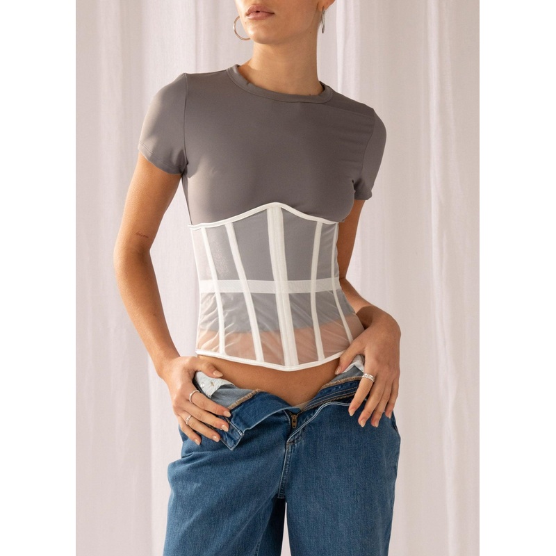 Higher Love bustier – White