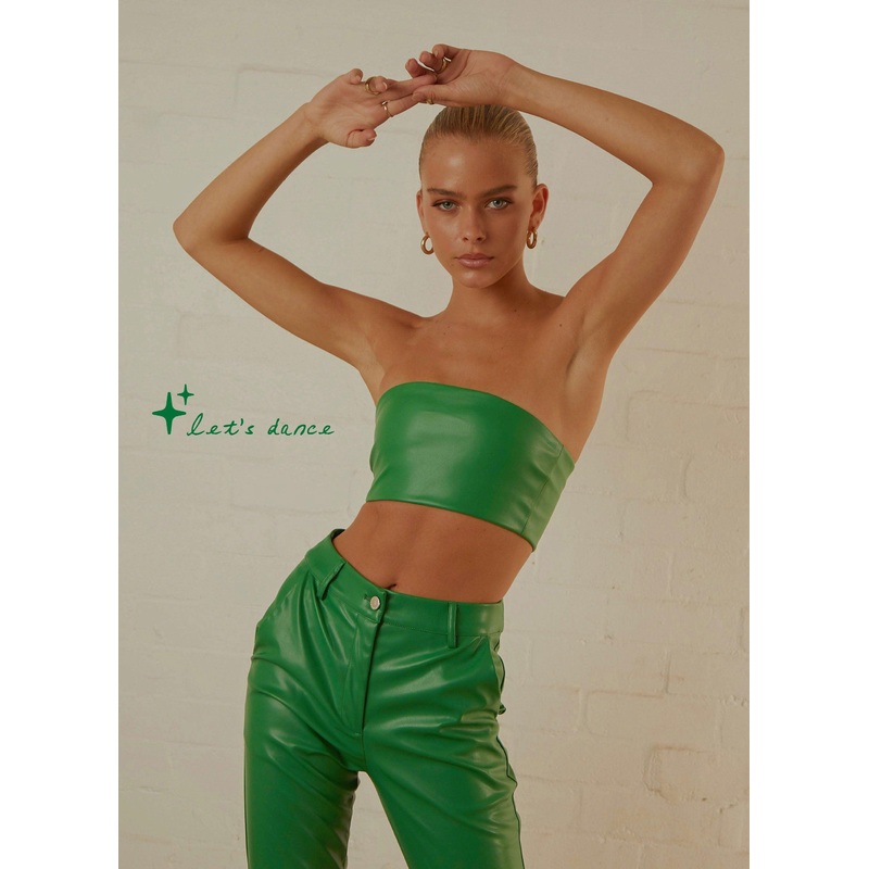 Late Night Dance Crop Top – Jade Green