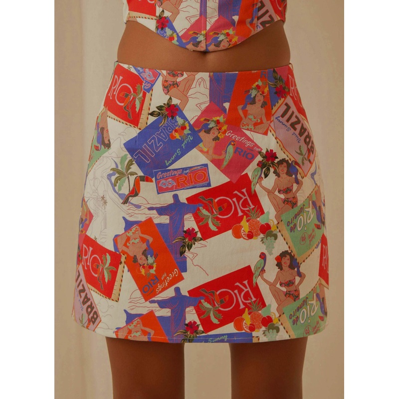 Rooftop Drinks Mini Skirt – Stamp Travels