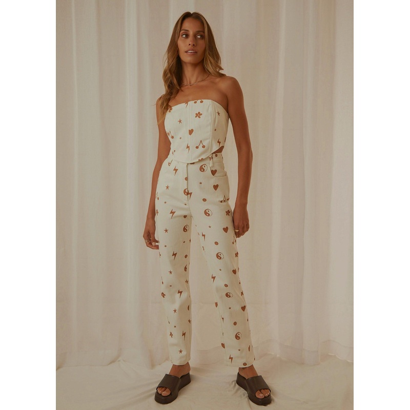 Slide Away Pants – Chocolate 90s Motif
