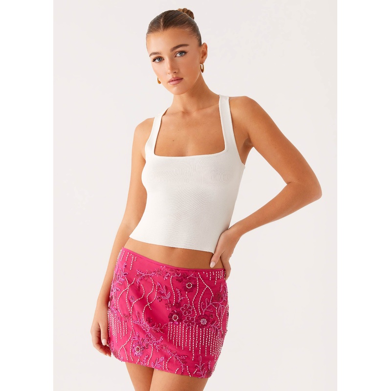 Adored By You Mini Skirt – Fuschia