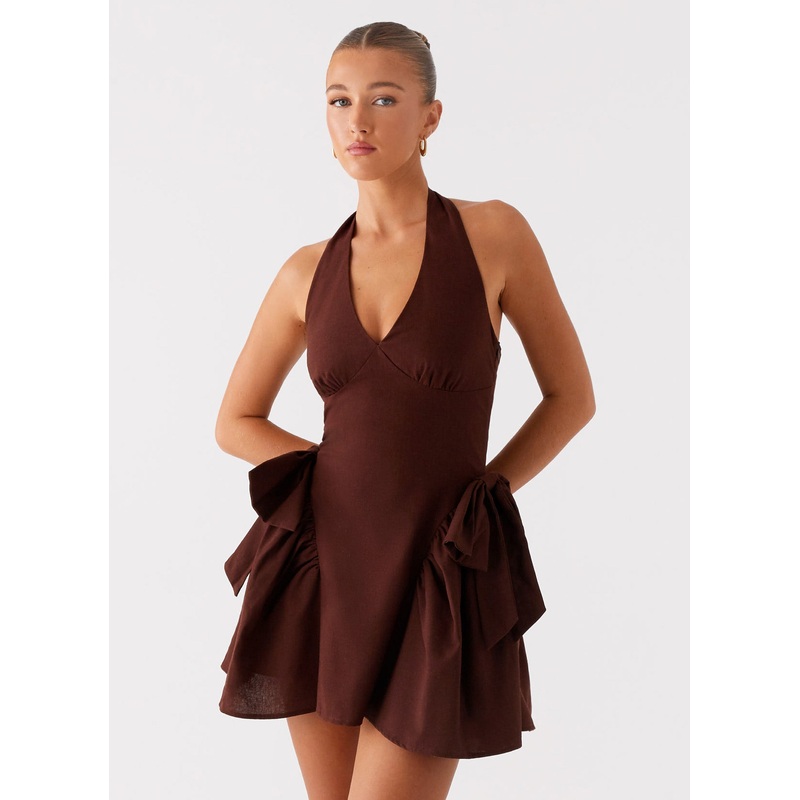Avalo Mini Dress – Chocolate