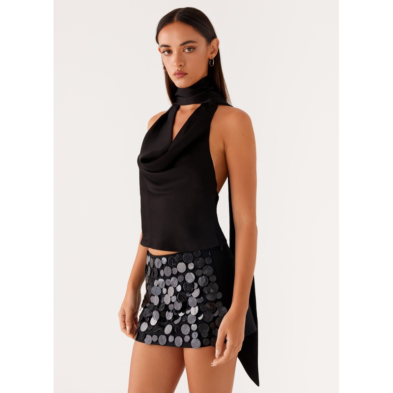 Catching Feelings Top – Black