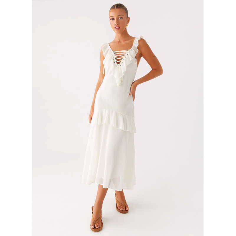 Celie Midi Dress – Ivory