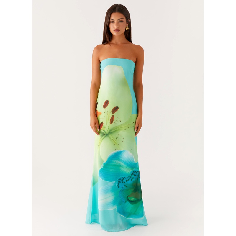 Darcy Maxi Dress – Turquoise Floral