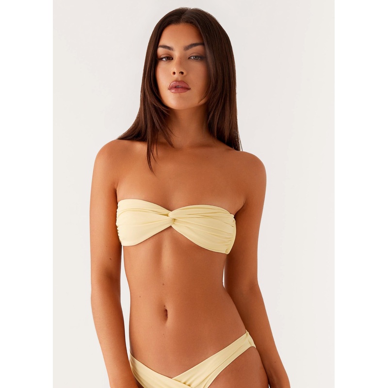Delta Bandeau Bikini Top – Lemon