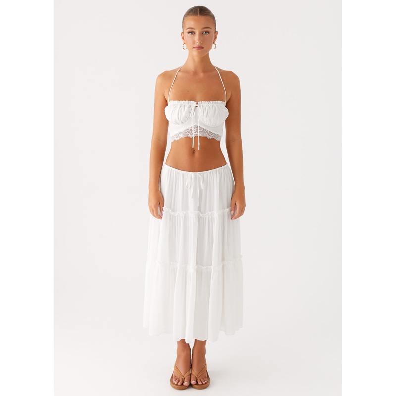 Evi Midi Skirt – Ivory