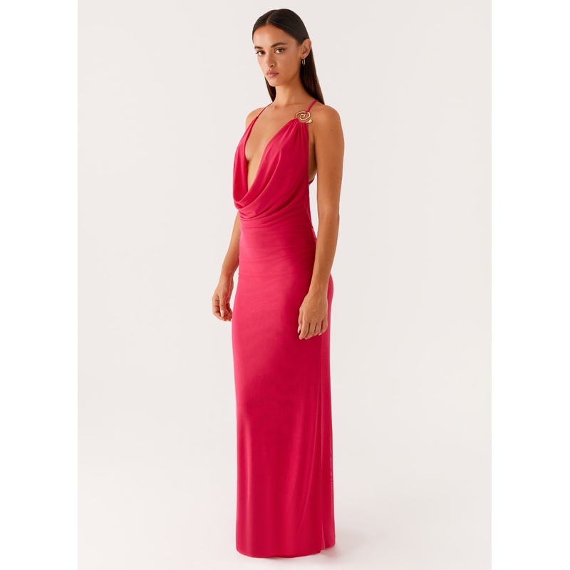 Game Player Maxi Dress – Hot Pink