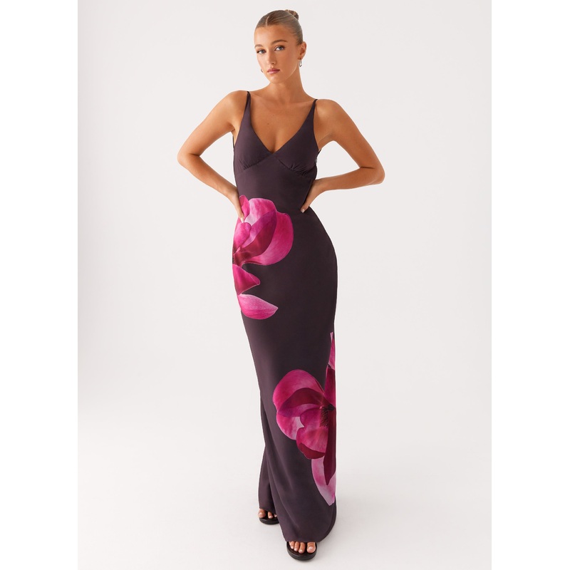 Griselda Maxi Dress – Dark Chocolate