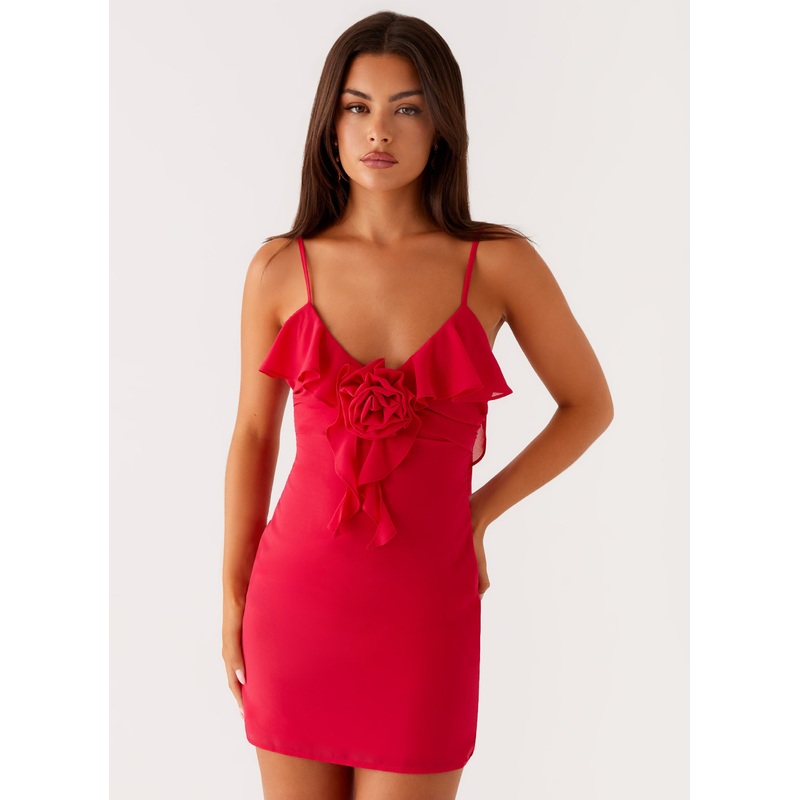 Haylie Mini Dress – Raspberry