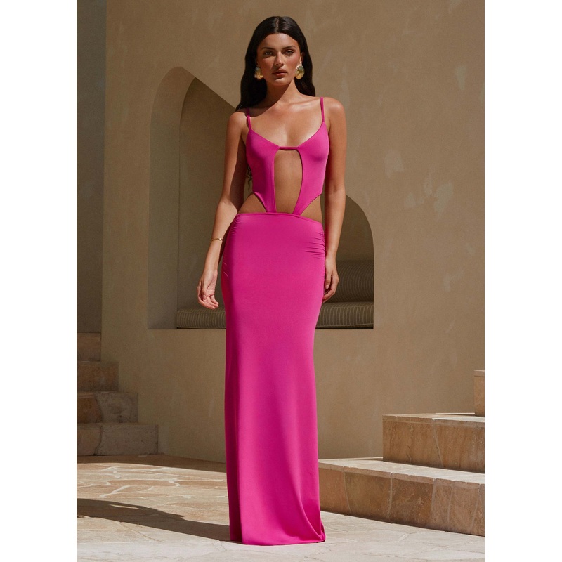 Headliner Maxi Dress – Fuchsia