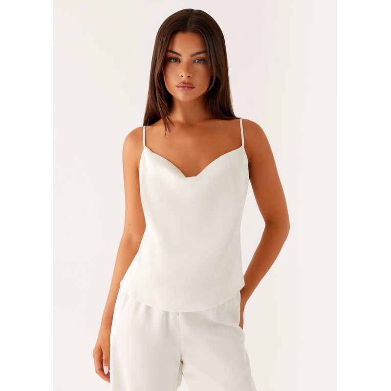 Kaia Cowl Neck Top – Butter