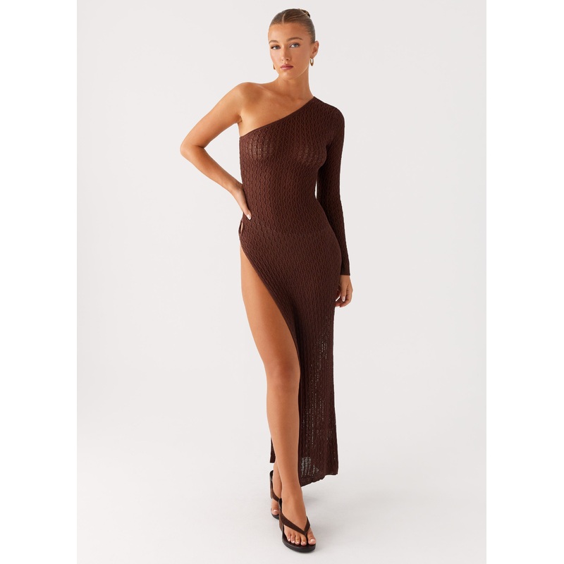Kerri Knit Maxi Dress – Dark Chocolate