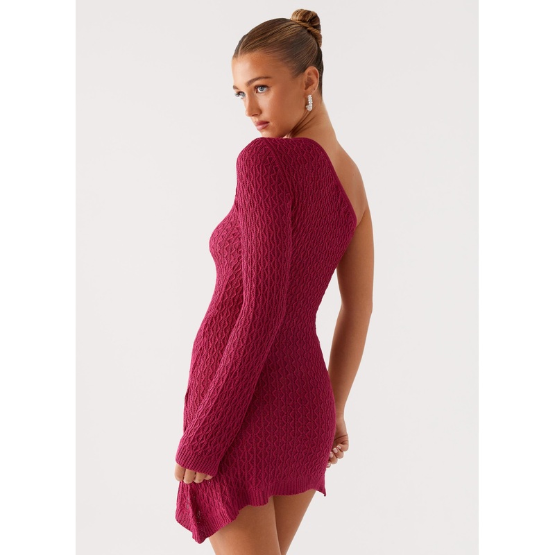 Medda Knit Mini Dress – Hot Pink