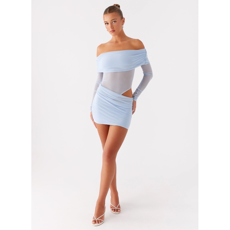 No Doubt Mini Dress – Blue