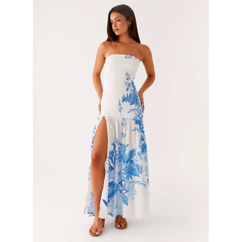 Rebecca Maxi Dress – Blue Floral Print